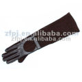 brown color long arm suede gloves